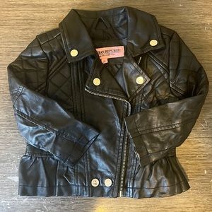 Urban Republic Girl’s Collection Faux Leather Ruffle Jacket. Girl’s Size 2T